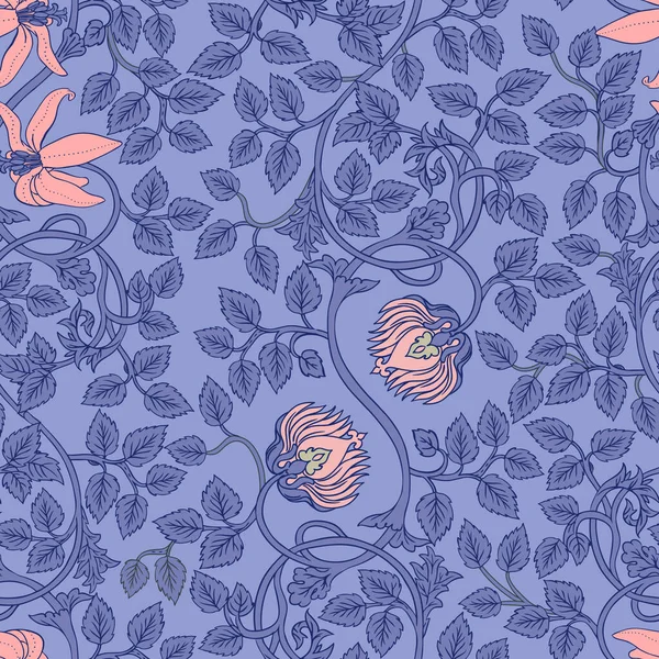 Floral Vintage Seamless Pattern Retro Wallpapers Enchanted Vintage Flowers Arts — Διανυσματικό Αρχείο