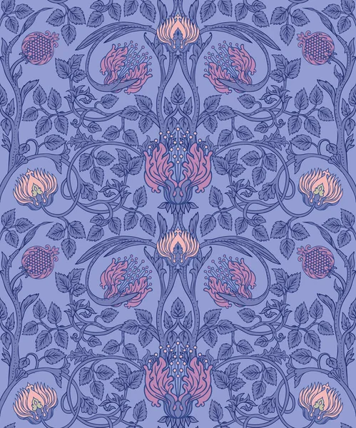 Floral Vintage Seamless Pattern Retro Wallpapers Enchanted Vintage Flowers Arts — Stockový vektor