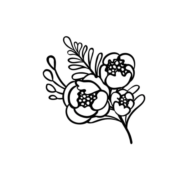 Flor Rosa Geométrica Estilo Art Deco Inspirado Plantilla Diseño Logotipo — Archivo Imágenes Vectoriales