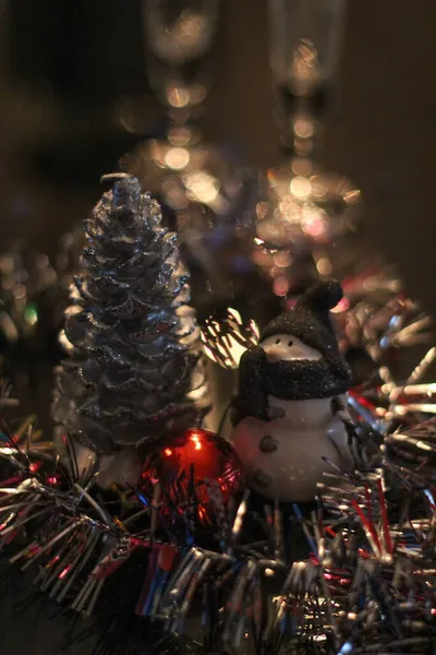 Snowman Candle New Year Decoration — Stock Photo, Image