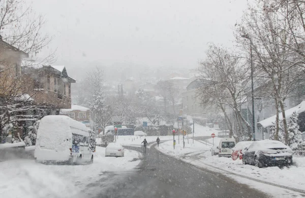 Camino Invierno Ciudad — Foto de Stock