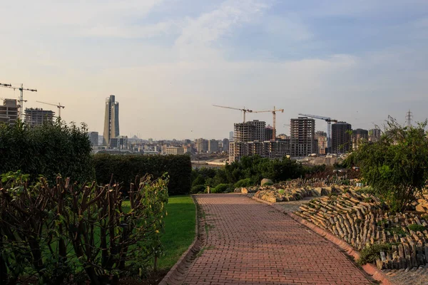 Zona Verde Nuevas Construcciones Del Distrito Atasehir Estambul Turkiye — Foto de Stock