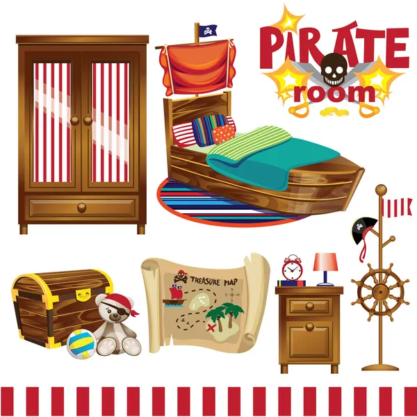 Piratenzimmer — Stockvektor