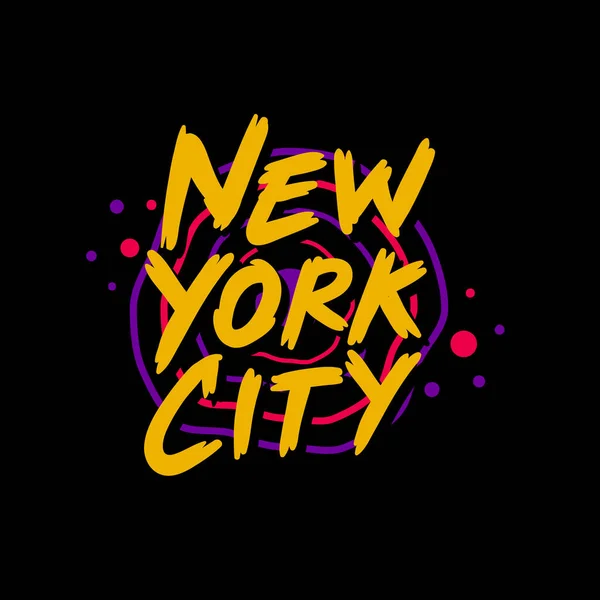 New York City Moderní Inspirativní Typografie Písmo Uvozovek — Stockový vektor
