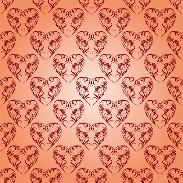 Seamless background with hearts. — Stock Vector