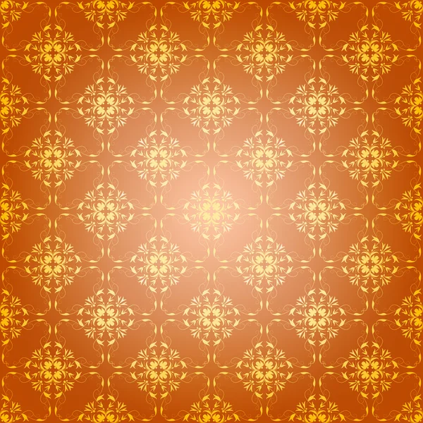 Seamless damask ornament of floral elements. — Stock Photo, Image