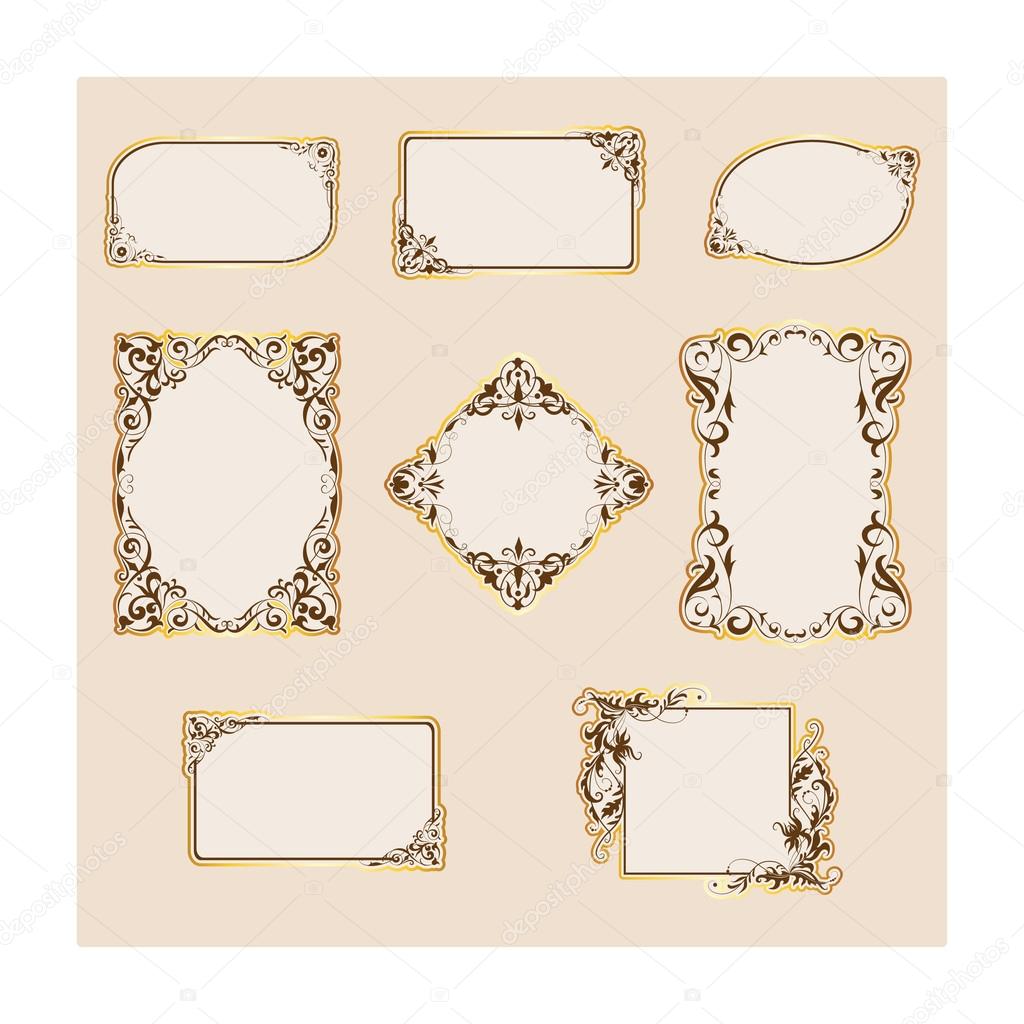  set of template frames and borders
