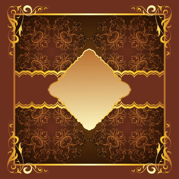 zarif kahverengi zemin ile Royal çerçeve