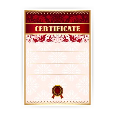 vektör vintage sertifika ile bir defne çelengi