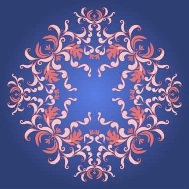 Telkari damask geçmiş vintage süsleme ile