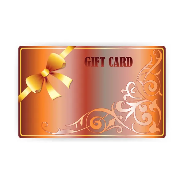 Vector gift coupon, gift card — Stock Vector