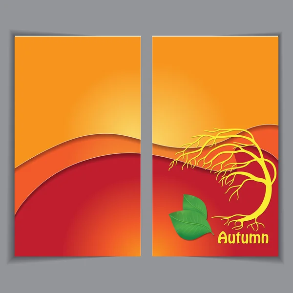 Herbst gelb Hintergrund, Vorlage — Stockvektor
