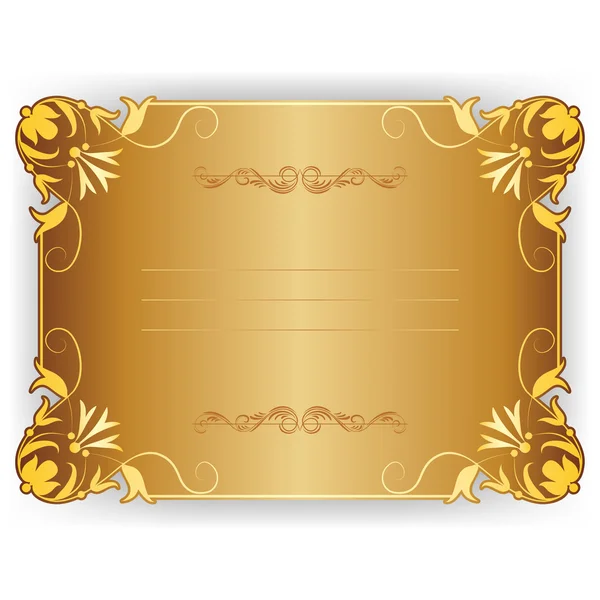 Moldura do vetor, cartão com ornamento do laço — Vetor de Stock