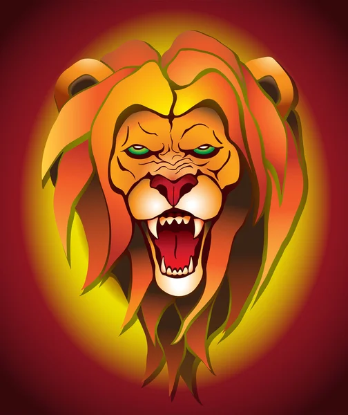 Images: fire lion tattoo | Head of fire lion. — Stock Vector © dvargg