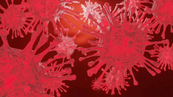 Render Coronavirus 2019 Ncov Virus Background Spreading Pathogen Cells Covid — Stock Photo, Image