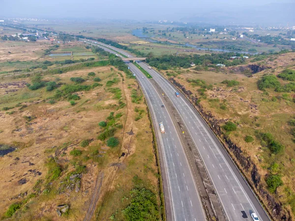 Aerial Footage Mumbai Pune Expressway Pune India Expressway Officially Called — Stock Photo, Image
