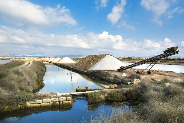 Saline van trapani — Stockfoto