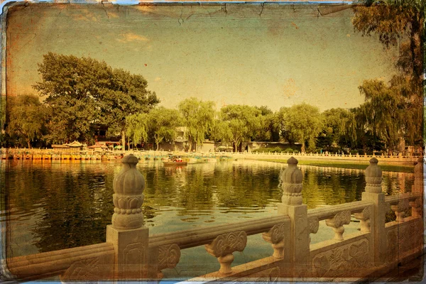 Houhai see, beijing, china — Stockfoto