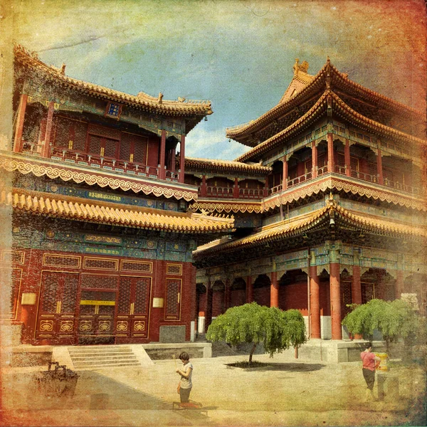 Beijing, lamatempelet – stockfoto