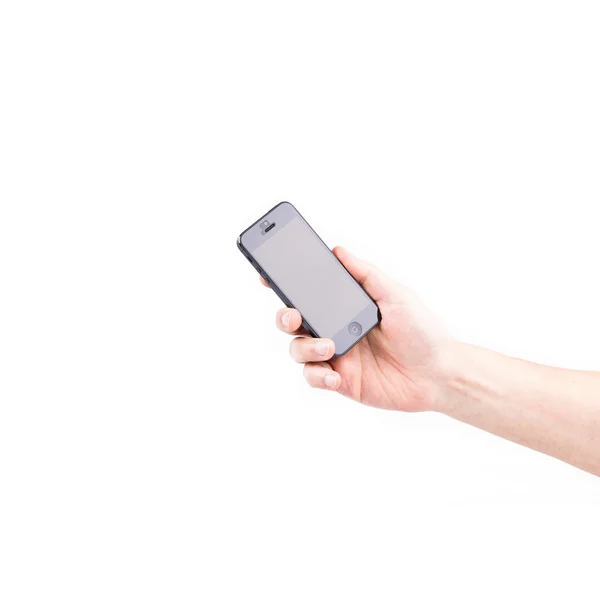 Smartphone i hand isolerade — Stockfoto
