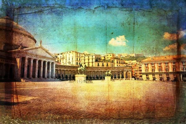 Plaza del plebiscito, napoli — Foto de Stock