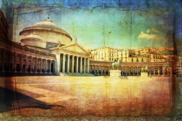 Piazza del plebiscito, Napoli — Stockfoto