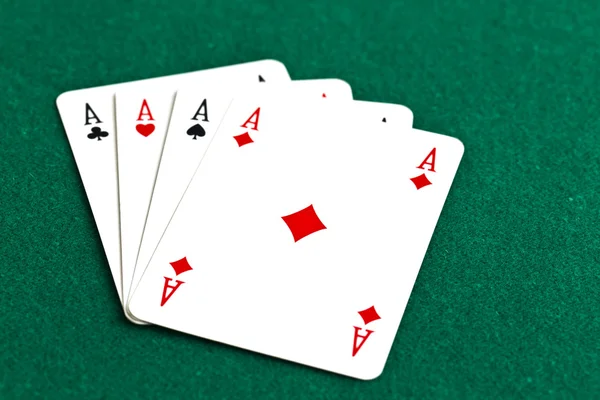 Poker i Ess — Stockfoto