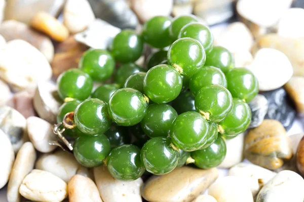 Necklace Green Agate — Stock Photo, Image