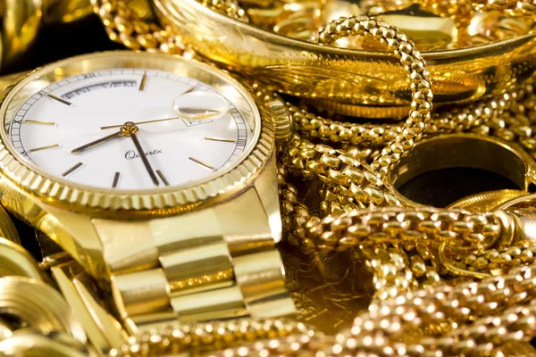 Joyas, oro , — Foto de Stock