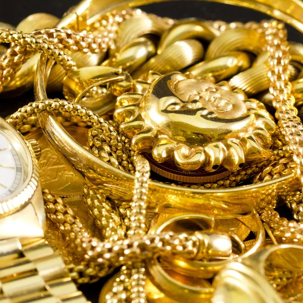 Sieraden, goud, — Stockfoto