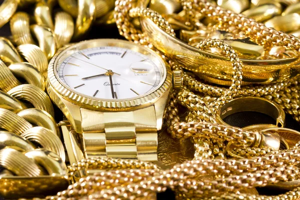 Joyas, oro , — Foto de Stock