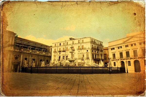 巴勒莫，广场比勒陀利亚 — 图库照片