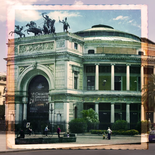 Palermo, Teatro Politeama — Foto de Stock