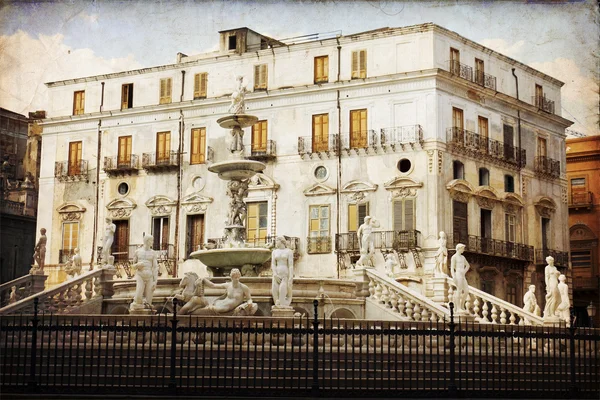 Palermo, Piazza Pretoria — Fotografia de Stock