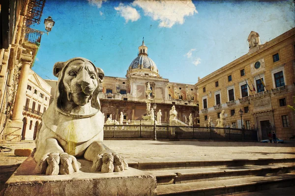 Palermo, Piazza Pretoria — Stock Photo, Image