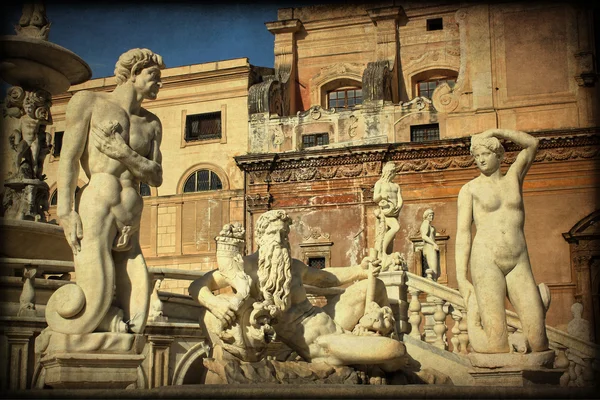 Palermo, Piazza Pretoria — Zdjęcie stockowe