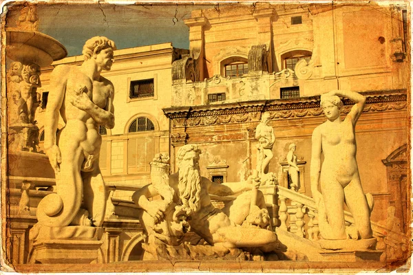 Palermo, Piazza Pretoria — Stock fotografie