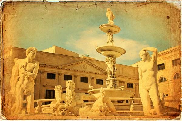 Palermo, Piazza Pretoria — Stock fotografie