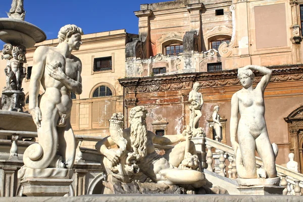 Palermo, Piazza Pretoria — Zdjęcie stockowe