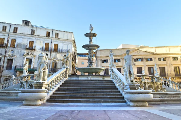 Palermo, Piazza Pretoria — Zdjęcie stockowe