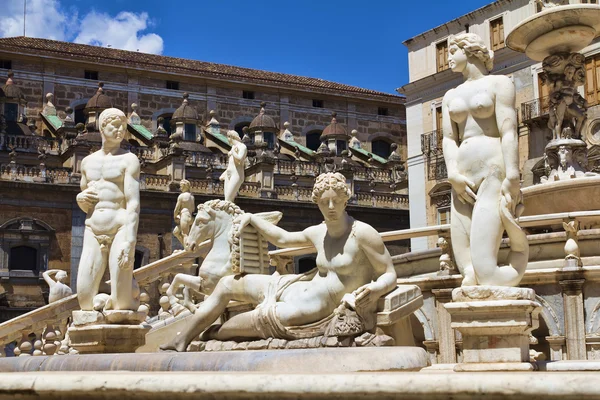 Palermo, Piazza Pretoria — Foto Stock