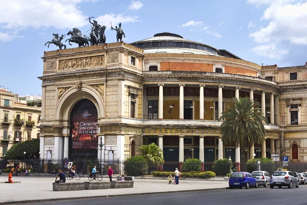 Palermo, Teatro Politeama — Foto de Stock