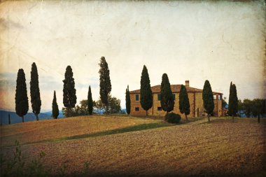 The landscape of the Tuscany. Italy clipart