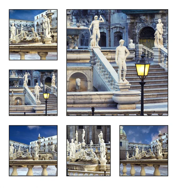 Palermo, Piazza Pretoria — Foto de Stock