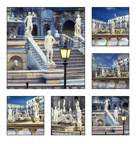 Palermo, Piazza Pretoria — Foto Stock