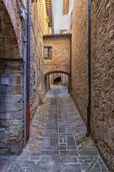 Una Hermosa Vista Gubbio Ciudad Medieval Provincia Perugia Umbría Centro — Foto de Stock