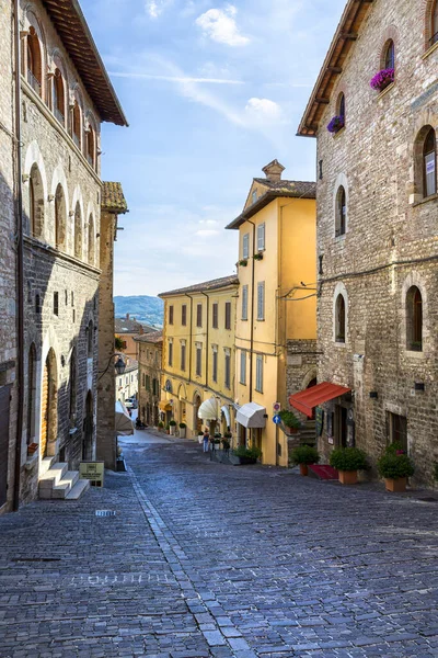 Vacker Utsikt Över Gubbio Medeltida Stad Provinsen Perugia Umbrien Centrala — Stockfoto