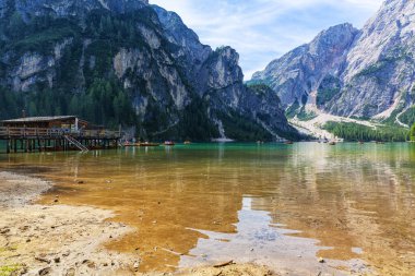 Beautiful view of Lake Braies in the province of Bolzano, South Tyrol