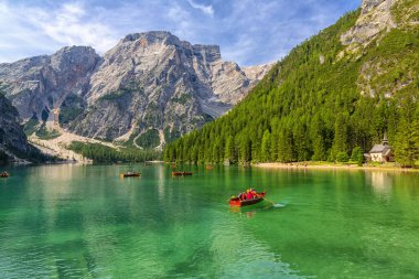 Beautiful view of Lake Braies in the province of Bolzano, South Tyrol