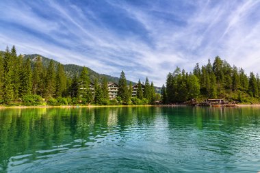 Beautiful view of Lake Braies in the province of Bolzano, South Tyrol